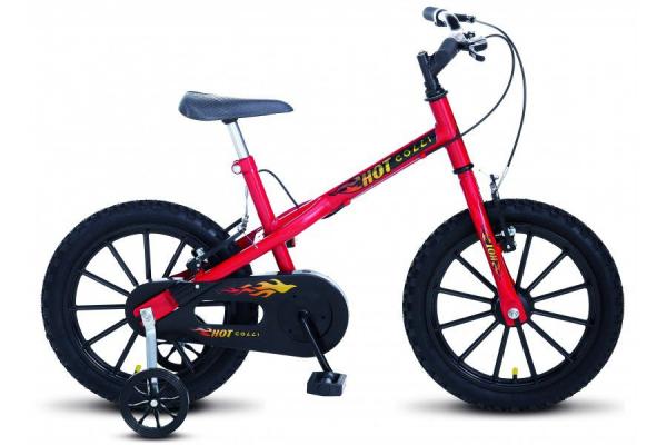Bicicleta Infantil MTB Aro 16 Vermelho Preto Colli