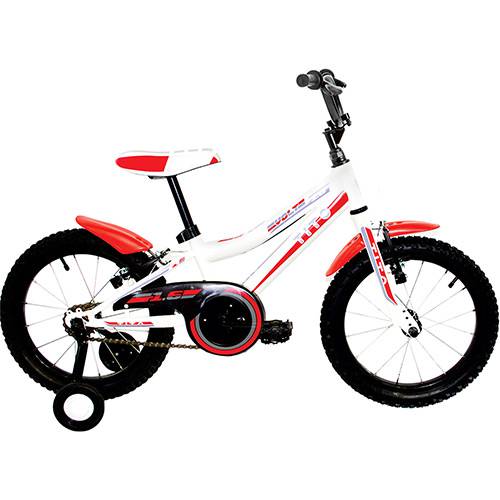 Bicicleta Infantil Tito Bike Mountain Bike Aro 16 - Branco e Vermelho