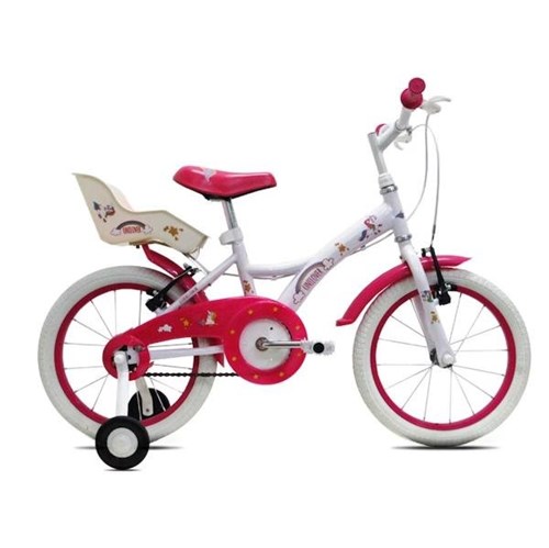 Bicicleta Infantil Tito Unilover Aro 16 C/ Porta Bonecas - Branca