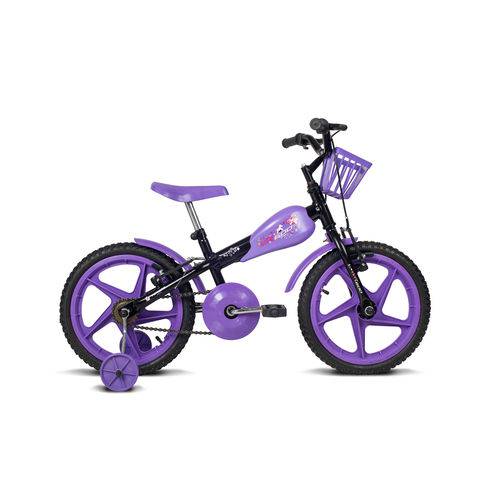 Bicicleta Infantil Verden VR 600 Aro 16 Preto e Lilas