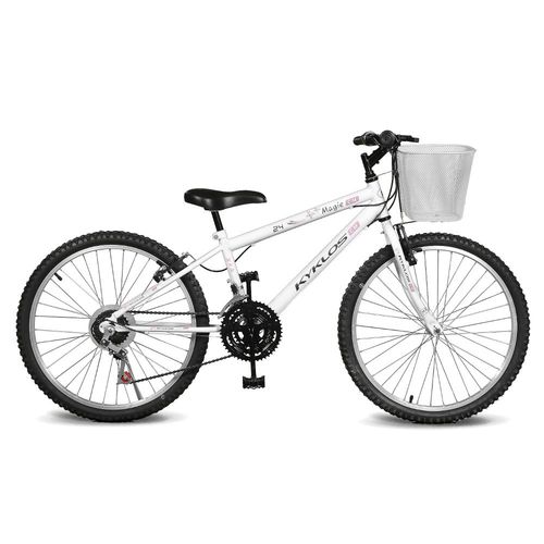 Bicicleta Kyklos Aro 24 Magie 21V Branca