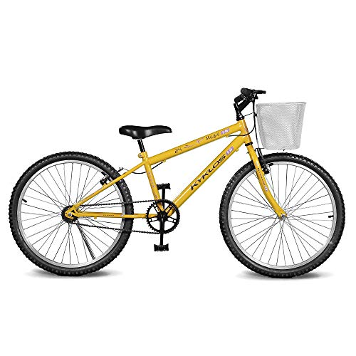 Bicicleta Kyklos Aro 24 Magie Sem Marchas Amarelo