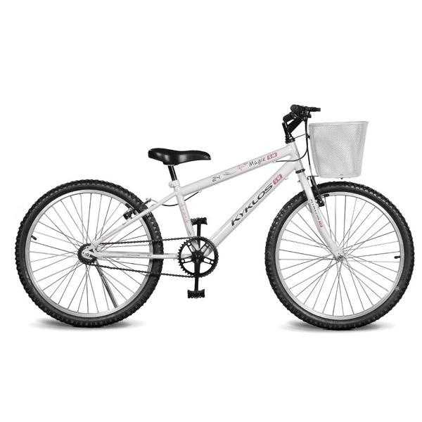 Bicicleta Kyklos Aro 24 Magie Sem Marchas Branca