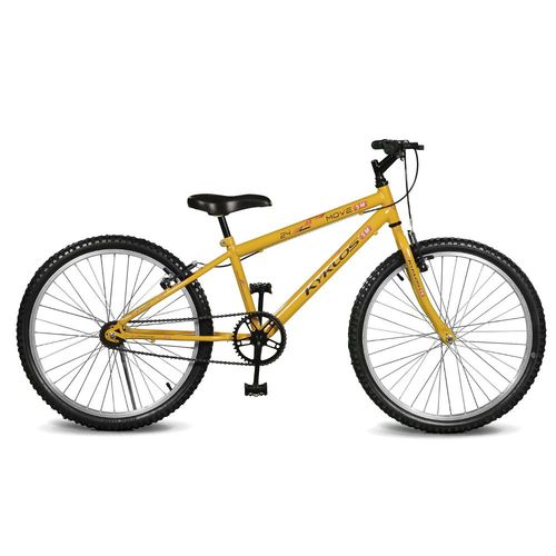 Bicicleta Kyklos Aro 24 Move Sem Marchas Amarelo