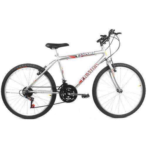 Bicicleta Masculina Aro 24 Mountain Bike - Cor Prata