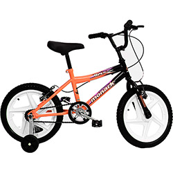 Bicicleta Masculina Monark BMX Aro 16 Laranja/Preto