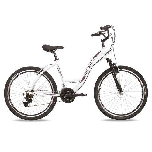 Bicicleta Mormaii Alumínio Aro 26 Urbana Sunset Way - Branco / Violeta