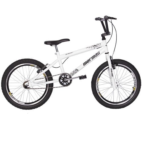 Bicicleta Mormaii Aro 20 Cross Energy Branca com Aro Aero