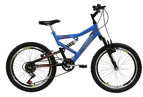 Bicicleta Mormaii Aro 20 Full FA240 6V Azul Porche - 2011863