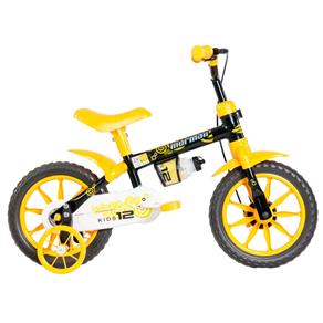 Bicicleta Mormaii Aro 12 Kids - Preto e Amarelo