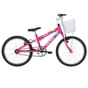 Bicicleta Mountain Bike Mormaii Aro 20 Sweet Girl com Cesta - Rosa