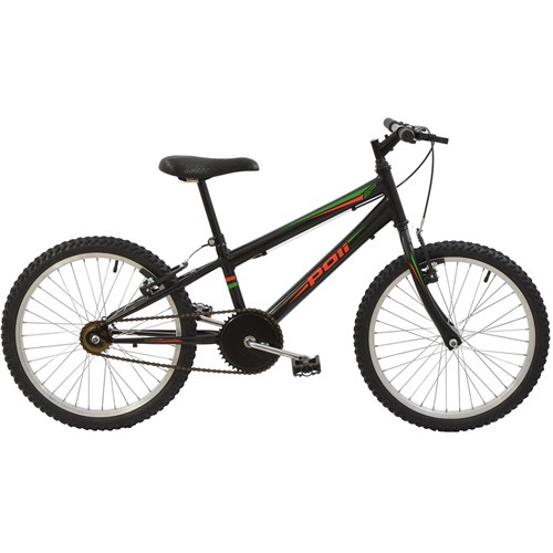 Bicicleta Mtb Aro 20 Monomarcha Masculina Preto 7130 Polimet