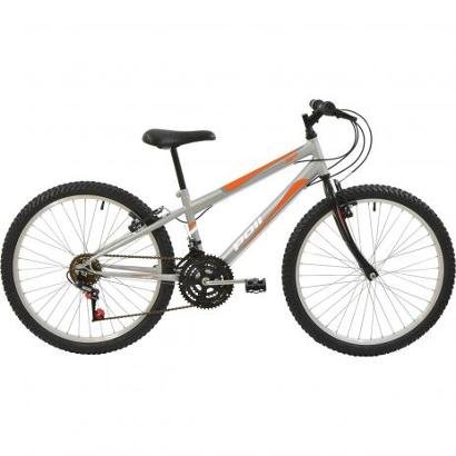 Bicicleta Mtb Aro 24 Masculina V- Brake 18 Marchas Aço Carbono Rígido Polimet