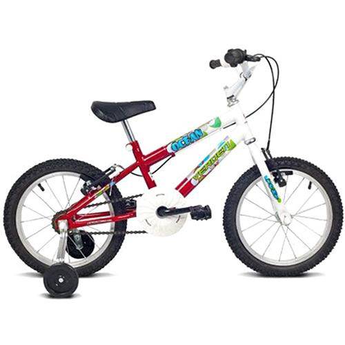 Bicicleta Ocean Aro 16 Branco/Vermelho - Verden