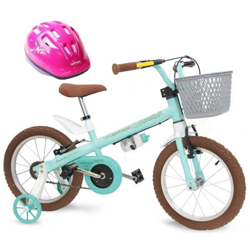 Bicicleta para Menina Antonella Aro 16 com Capacete Nathor