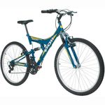 Bicicleta Polimet Kanguru Full Suspension Azul Aro 26