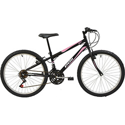 Bicicleta Polimet MTB Aro 24 18 Marchas - Preta