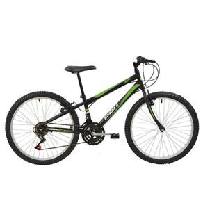 Bicicleta Polimet Mtb Aro 24 Preto Masculina 18v 7132 - Preto