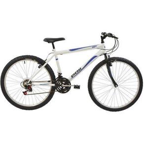 Bicicleta Polimet MTB Aro 26 Masculina Branca