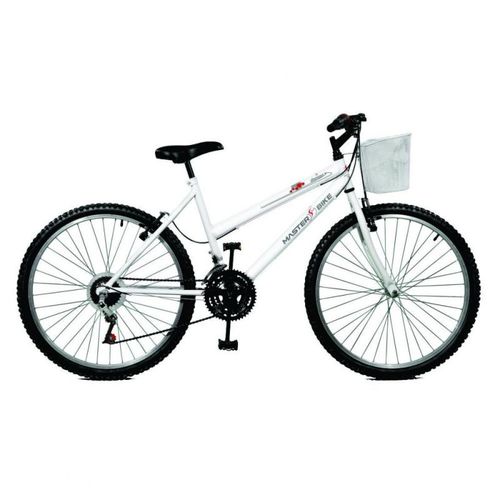 Bicicleta Serena Plus Aro 26 21 Marchas Branca Master Bike