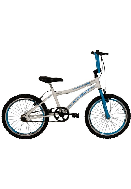 Bicicleta Top Aro 20 Atx Branca e Azul Athor Bike