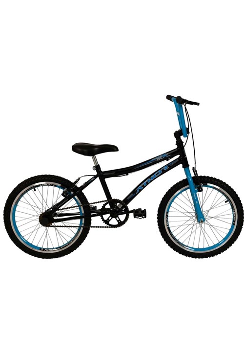 Bicicleta Top Aro 20 Atx Preta e Azul Athor Bike