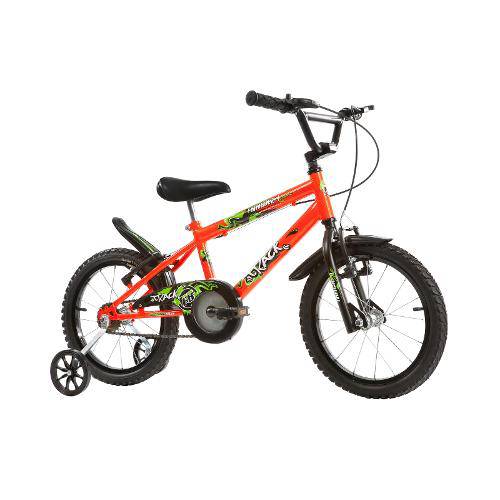 Bicicleta Track Boy Aro 16 Laranja com Capacete - Track e Bikes