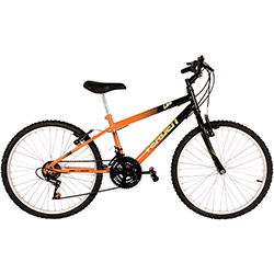 Bicicleta Verden Live Aro 24 18V Preta/Laranja