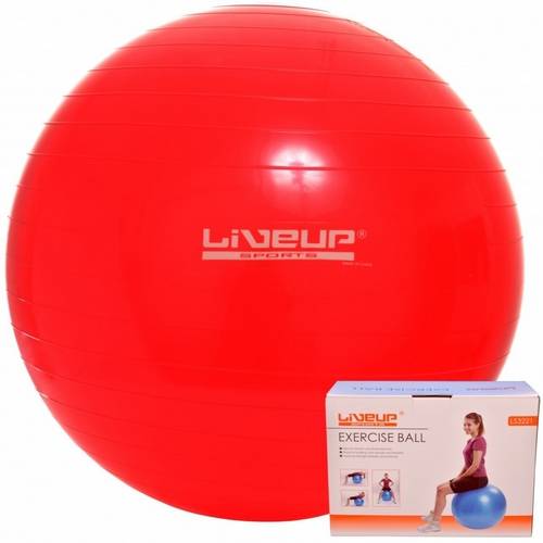 Bola Suíça para Pilates 45cm Live Up Grátis Bomba Inflar