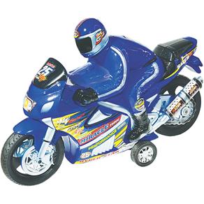 Brinquedo Moto Racer Movido a Fricção Azul 703 - Lider