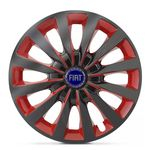 Calota Aro 13 Black Red Fiat Palio Uno Siena