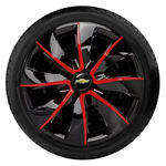 Calota Aro 13 Black Red Gm Celta Corsa Prisma Classic