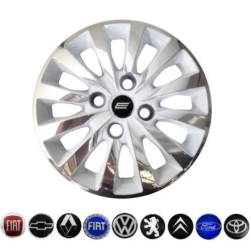 Calota Aro 13 Cb Tuning Elitte Passat Cc Branco Cromada