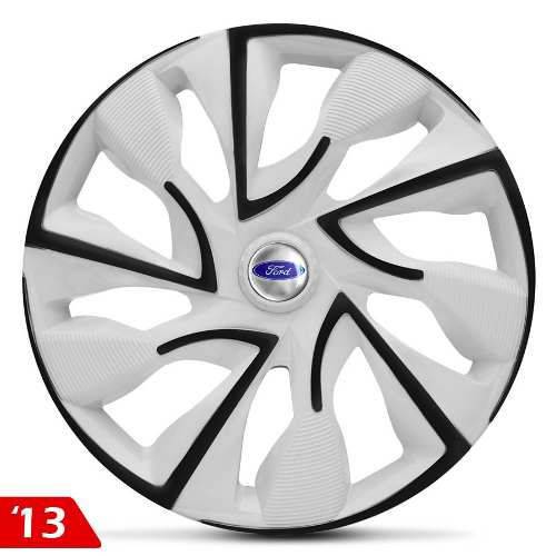 Calota Aro 13 Ds4 White Black Ford Ka 05 06 07 08 09 2010 11