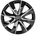 Calota Aro 13 Esportiva Black Silver Linha Prime Universal - 4 Peças