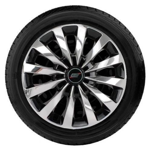 Calota Aro 13 Esportiva Chrome/black Univrs. Fiat/ford/gm/vw