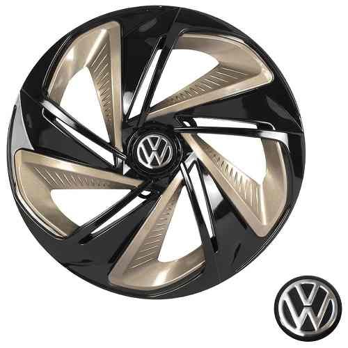 Calota Aro 13 Esportiva Dourada Nitro Tuning Vw Volkswagen