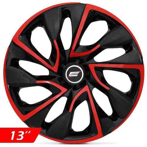 Calota Aro 13 Esportiva Ds4 Vermelha Renault/fiat/ford/vw/gm