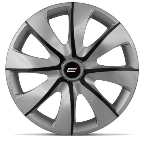 Calota Aro 13 Esportiva Tuning Prime Prata com Grafite - 4 Peças