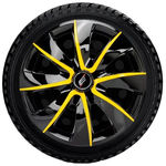 Calota Aro 13 Prime Black Yellow Universal Fiat/ford/gm/vw