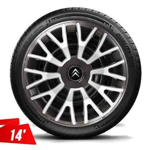 Calota Aro 14 Citroen C3 2006 2007 2008/... Graphite Silver