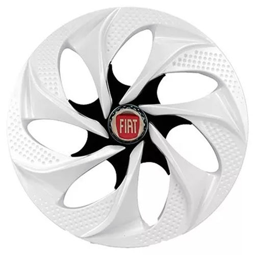 Calota Aro 14 Ds4 Esportiva White Fiat Palio Uno Idea Strada