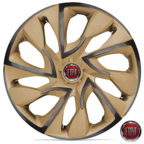 Calota Aro 14 Esportiva Ds4 Gold Black Fiat Palio Uno Siena