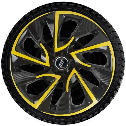 Calota Aro 14 Esportiva Ds4 Universal Fiat/ford/gm Yellow