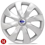 Calota Aro 14 Ford Ka 2008 Fiesta 2012 Focus Silver-unitaria