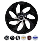 Calota Aro 14 Tuning Evolution Black Chrome Vw Ford Gm