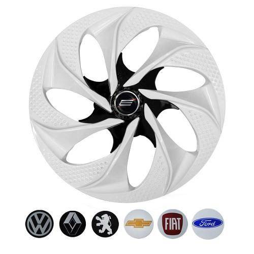 Calota Aro 14 Tuning Evolution White Black Vw Fiat Ford Gm