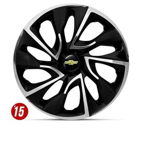 Calota Aro 15 Ds4 Esport Black Chrome Onix Corsa Prisma