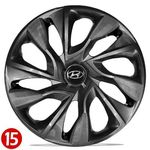 Calota Aro 15 Ds4 Esportiva Grafite Hyundai Hb20 Hb20sedan