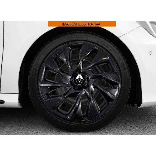 Calota Aro 15 Esportiva Preta Sandero Logan Symbol Renault